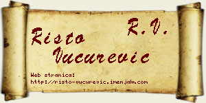 Risto Vučurević vizit kartica